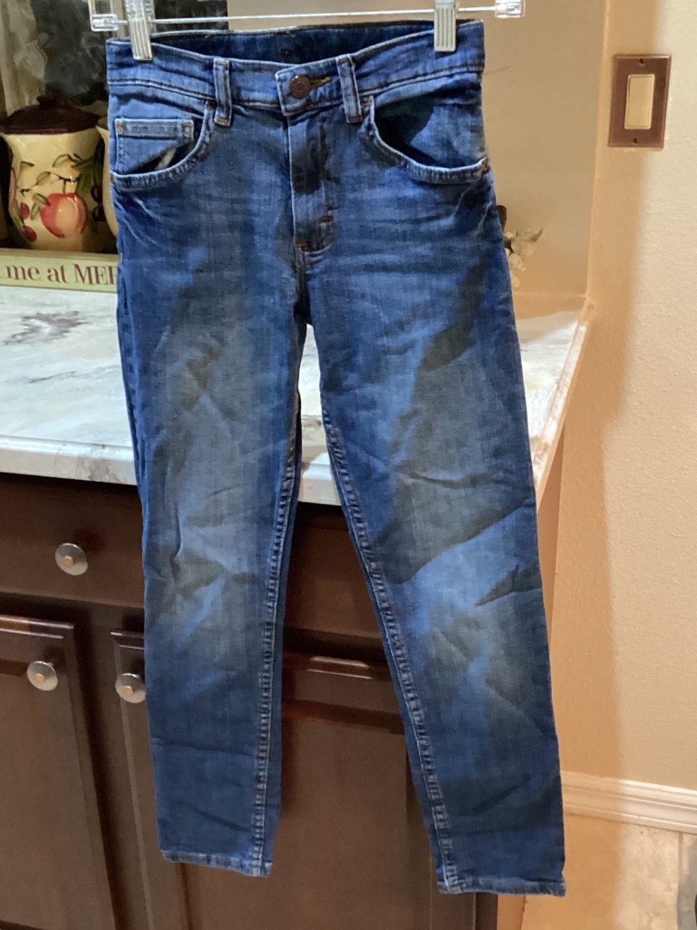 Wrangler Boys Blue Slim Jeans with adjustable waist